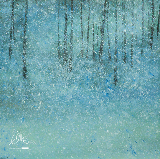 snow fall painting